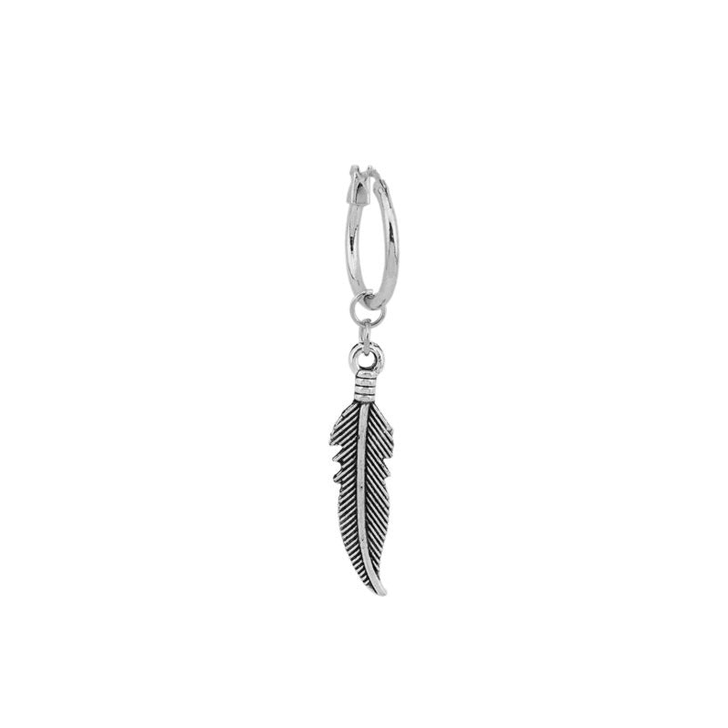 Ancient Silver Feather Earrings - Who R We Collective - shop designer fashion and art