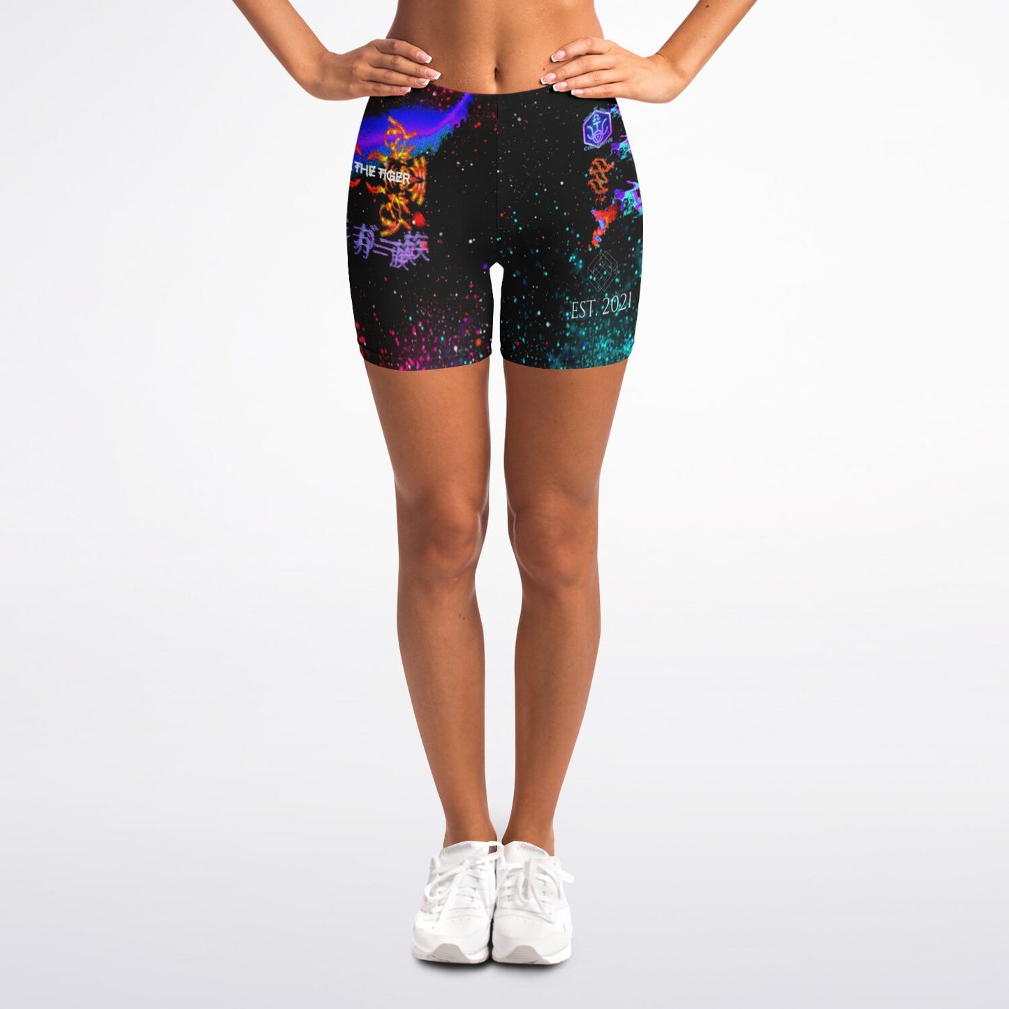 Raja The Tiger: Taiga-Zoku Tiger Tribe Legging Shorts (Prototype Line) - Who R We Collective