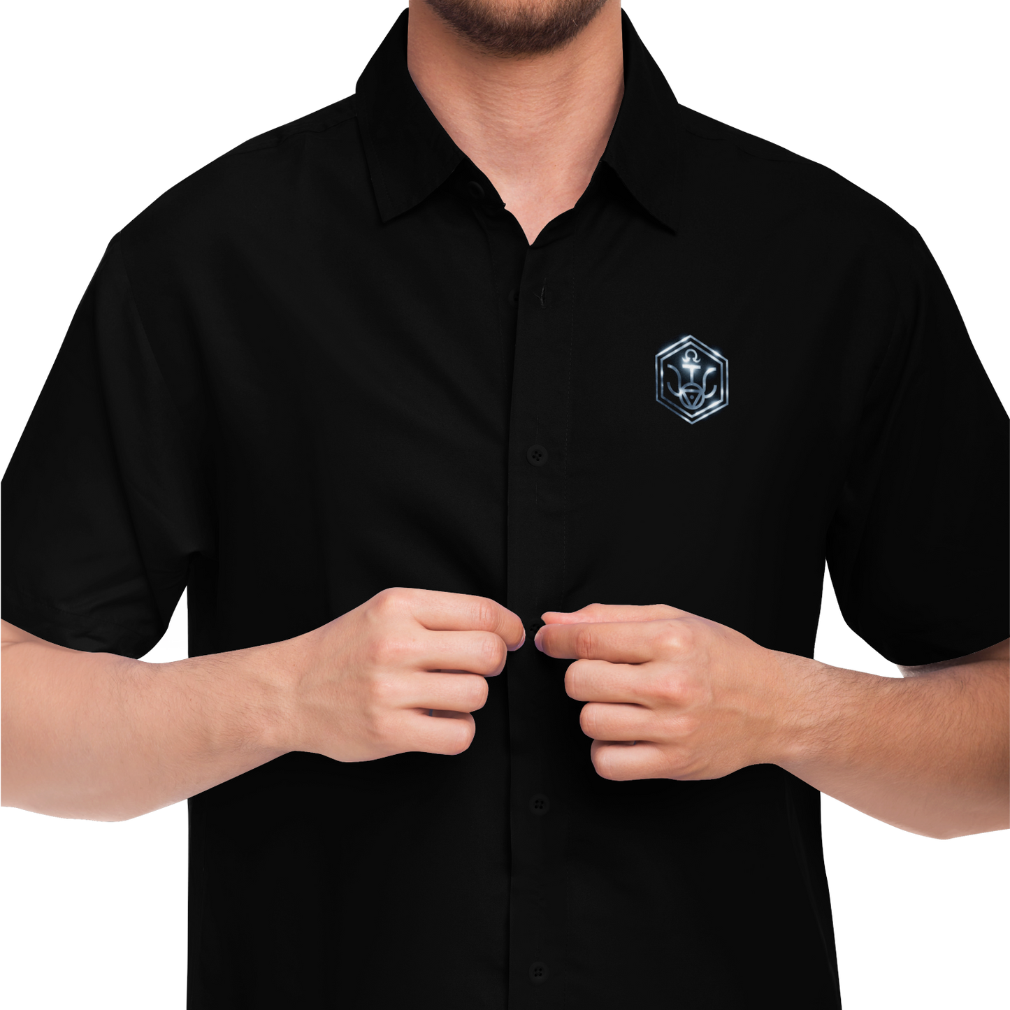 WRWC Signature Black ~ 2022 Short-Sleeve Button-Down - Who R We Collective