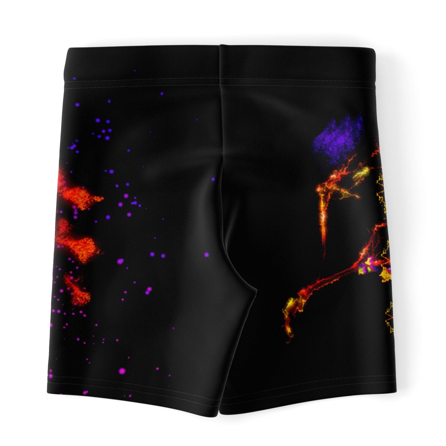 Taiga-Zoku (Prototype Line) "Amber Cosmic Blaze" Legging Shorts - Who R We Collective