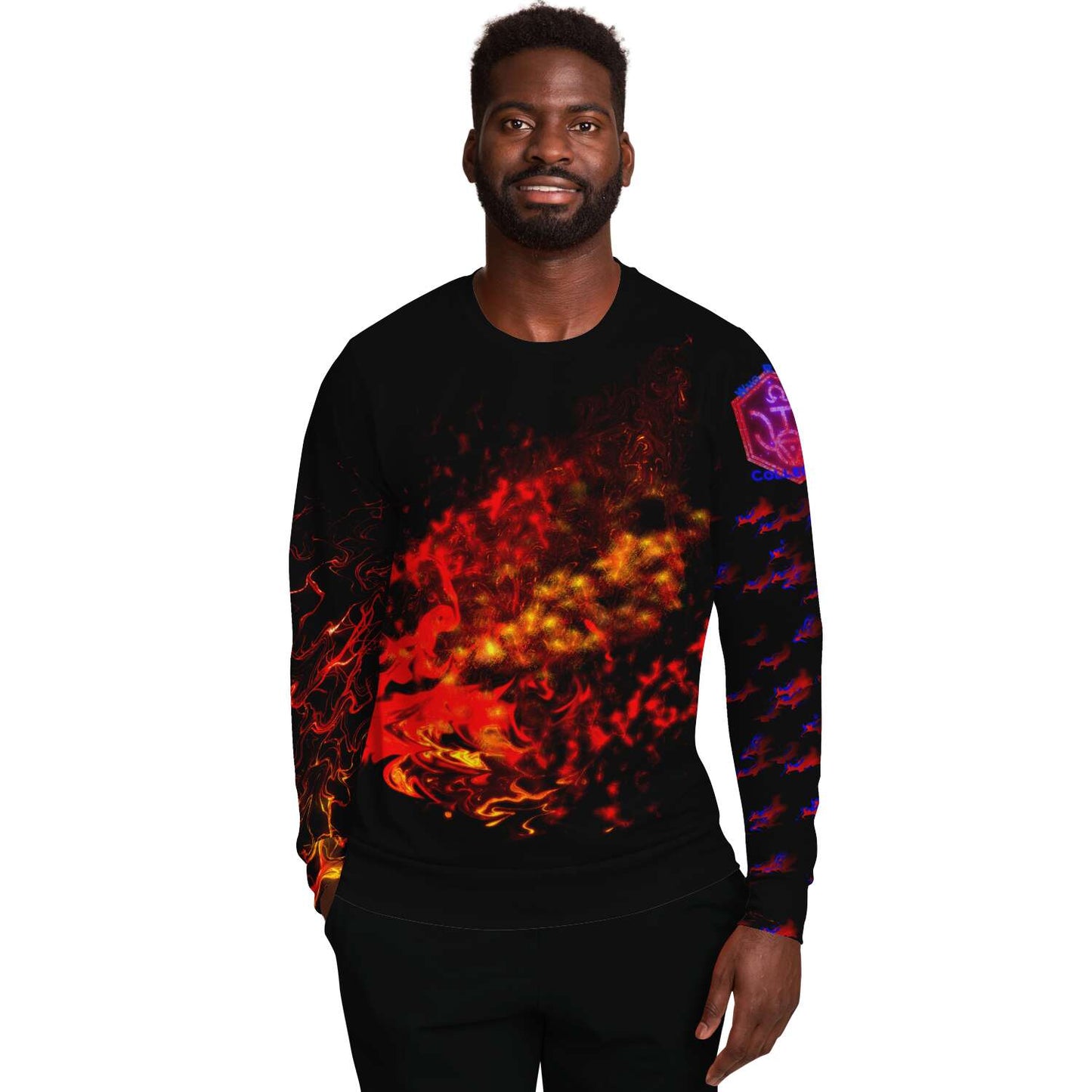 Taiga-zoku Sweatshirt (Amber Tiger Flame) - Who R We Collective