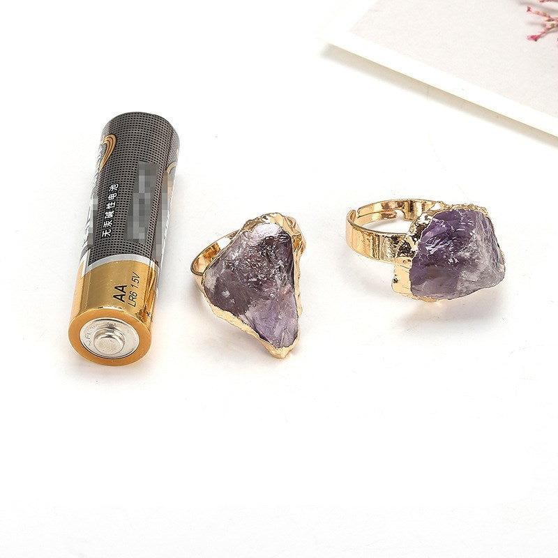 Natural Crystal Stone Ring