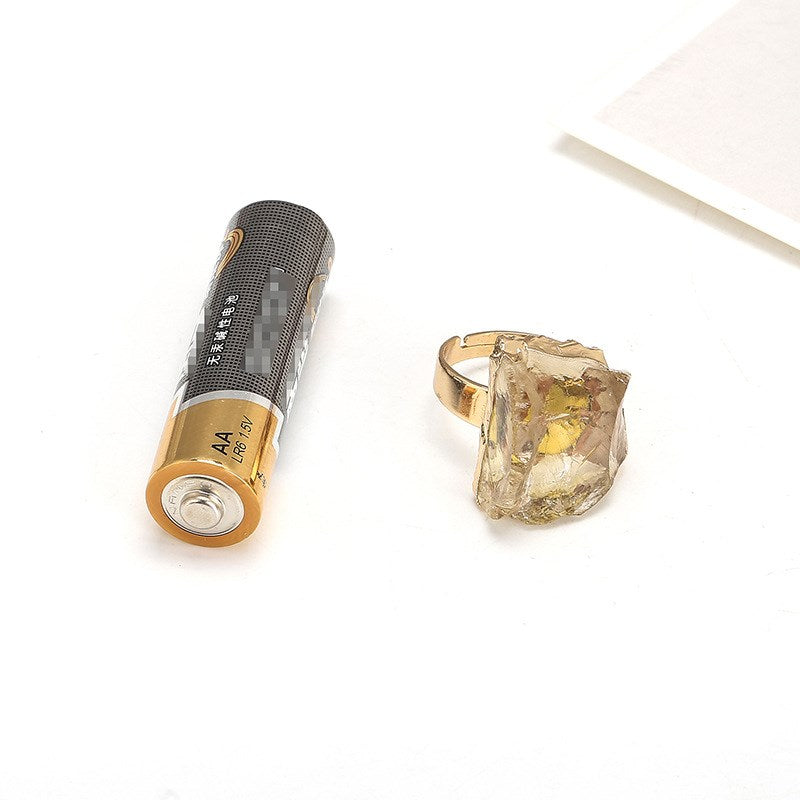 Natural Crystal Stone Ring