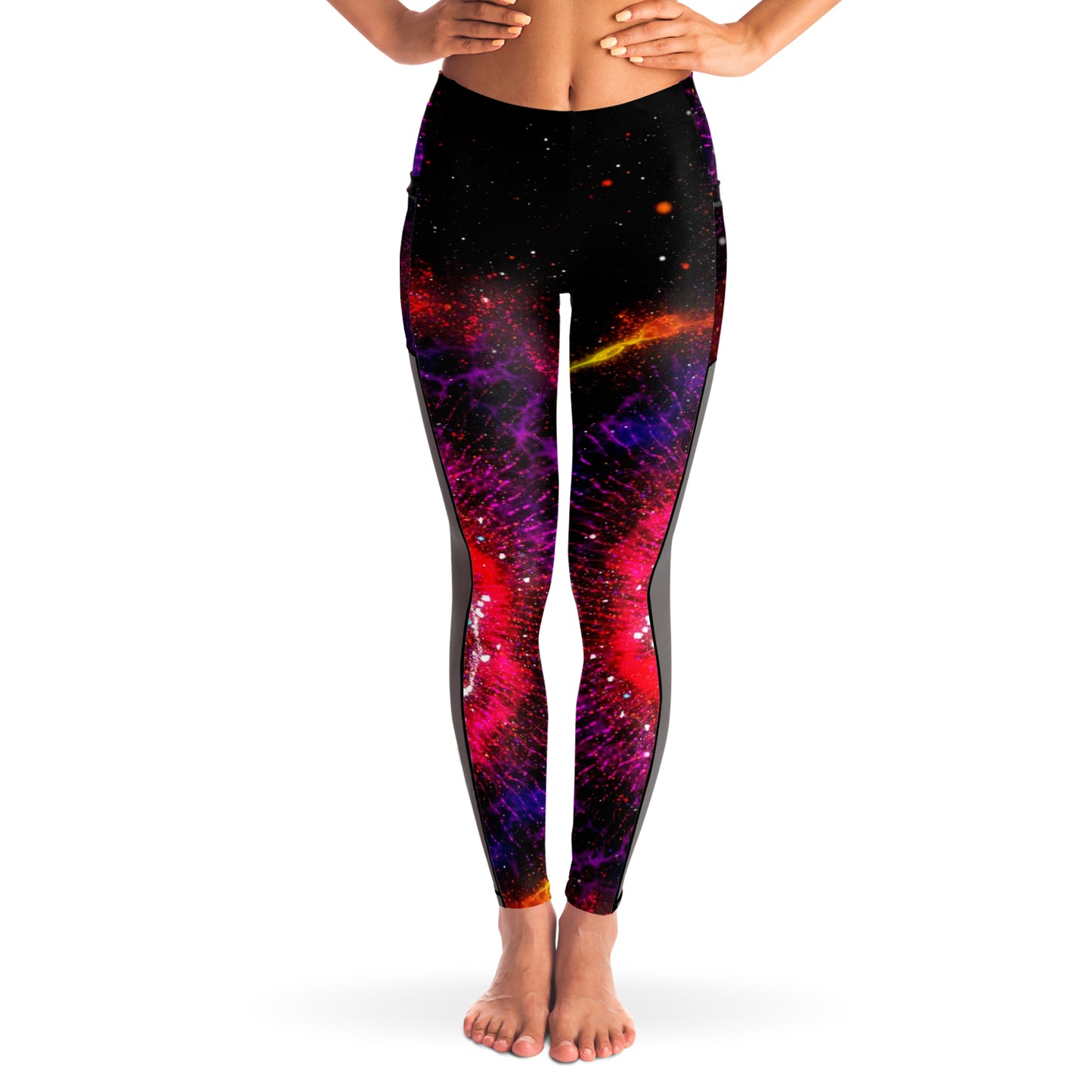 Inferno Vortex Mesh Pocket Leggings - Who R We Collective