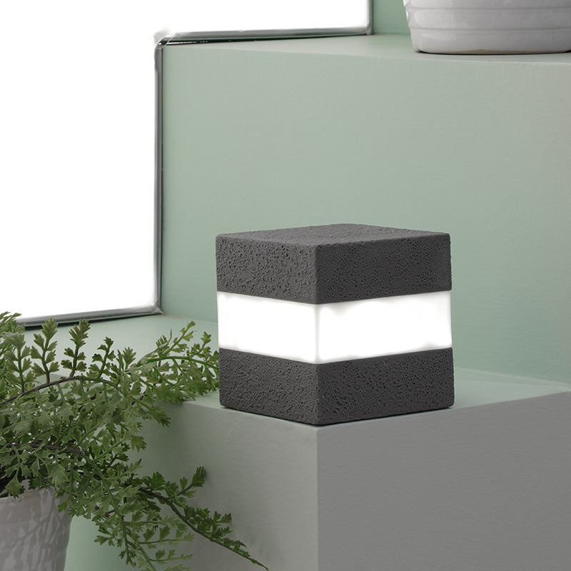 Monolith Cube Touch Lamp