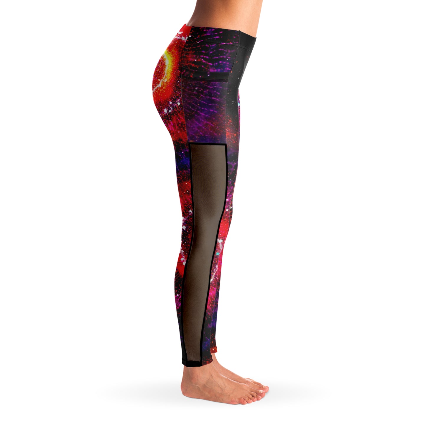 Inferno Vortex Mesh Pocket Leggings - Who R We Collective