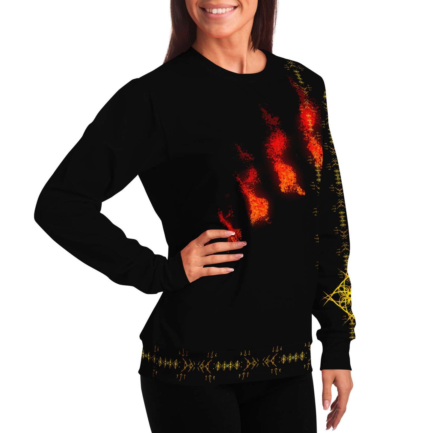 Taiga-Zoku (Prototype Line) " Amber Gold Eternity " Sweatshirt - Who R We Collective