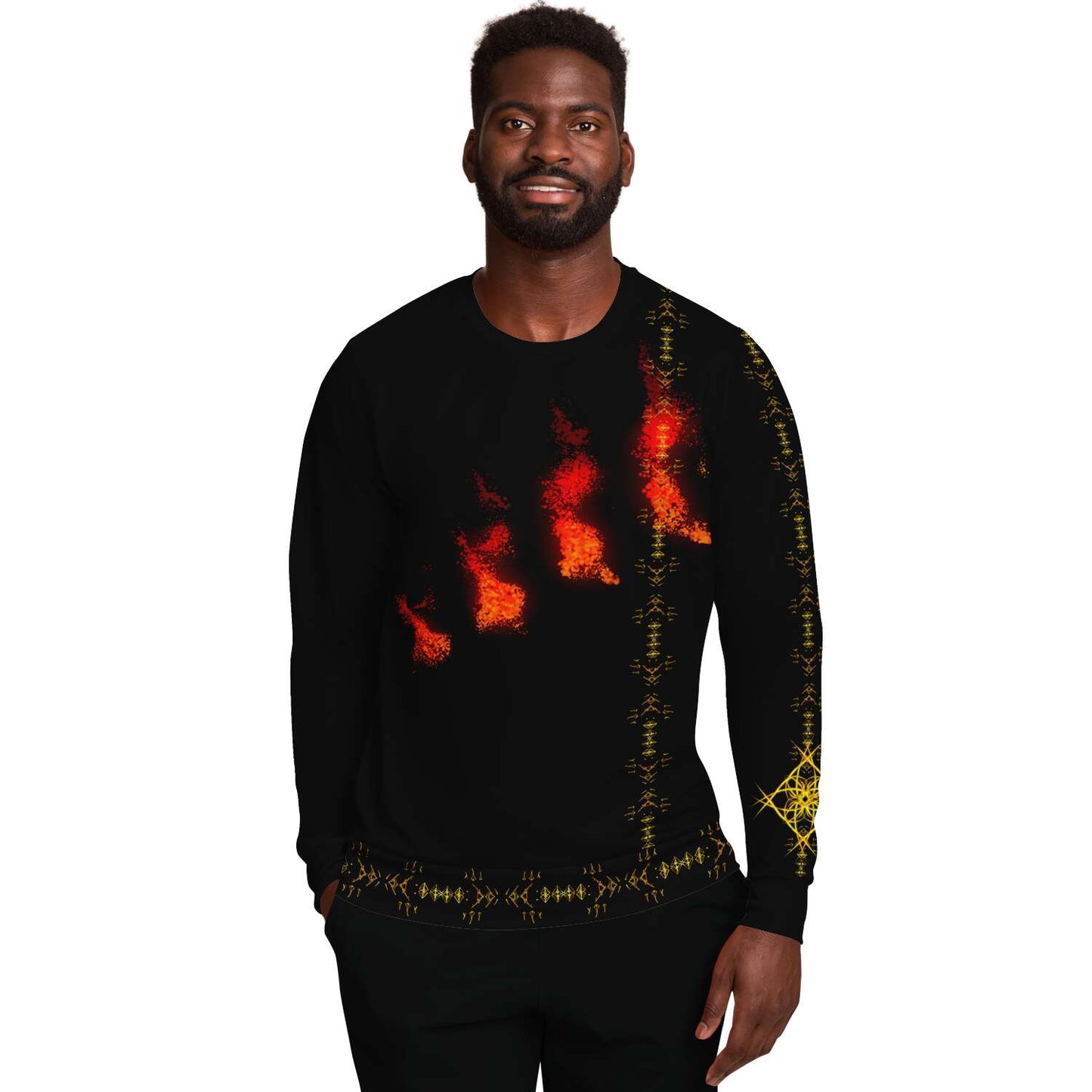 Taiga-Zoku (Prototype Line) " Amber Gold Eternity " Sweatshirt - Who R We Collective
