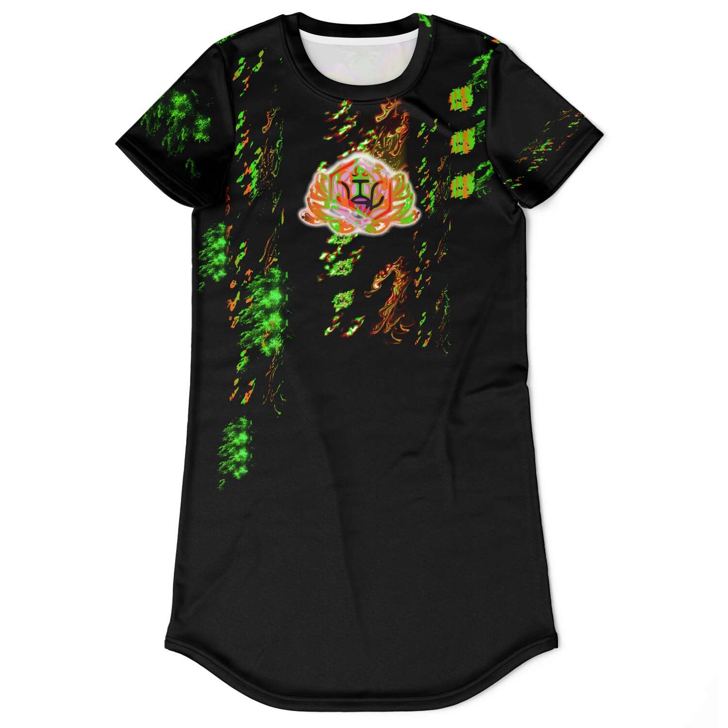 Euphoric ~ Platinum Pineapple T-Shirt-Dress - Who R We Collective