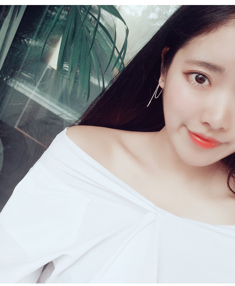 S925 バーチェーンピアス