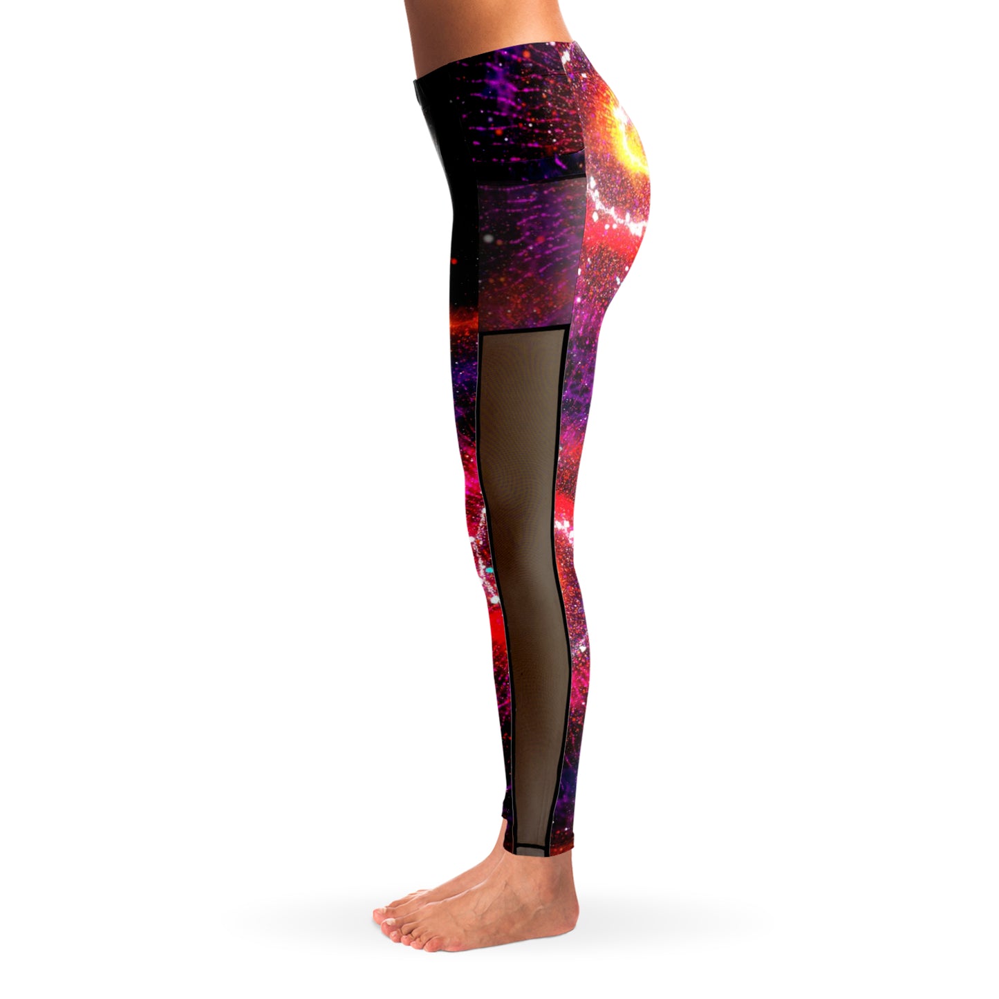 Inferno Vortex Mesh Pocket Leggings - Who R We Collective