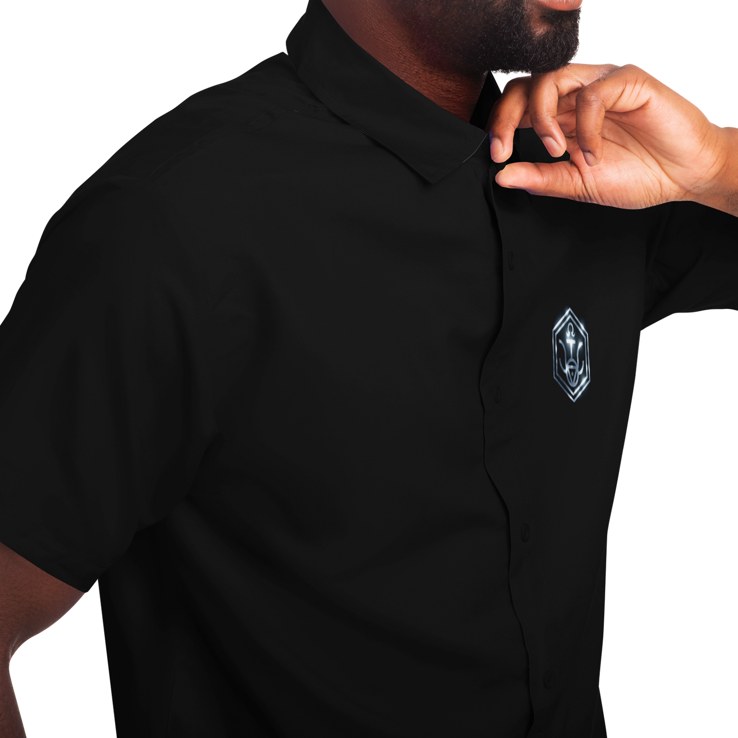 WRWC Signature Black ~ 2022 Short-Sleeve Button-Down - Who R We Collective