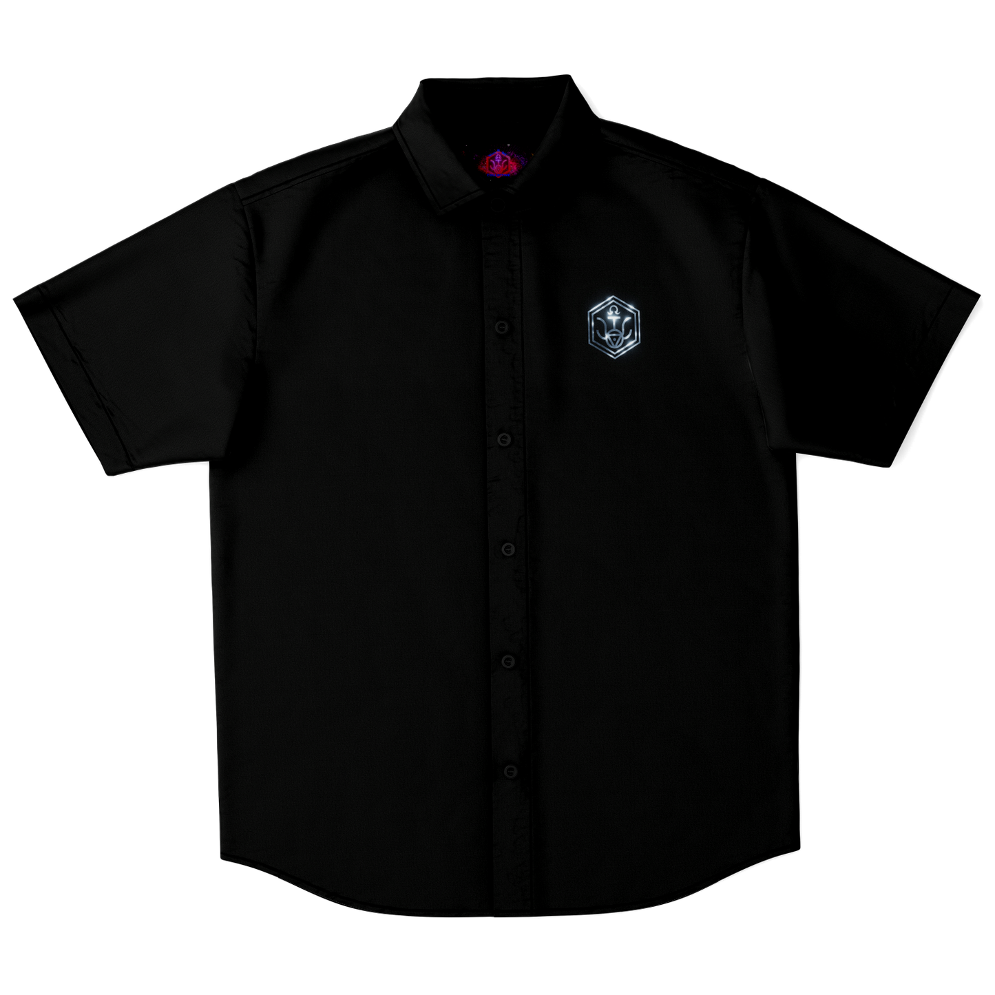WRWC Signature Black ~ 2022 Short-Sleeve Button-Down - Who R We Collective