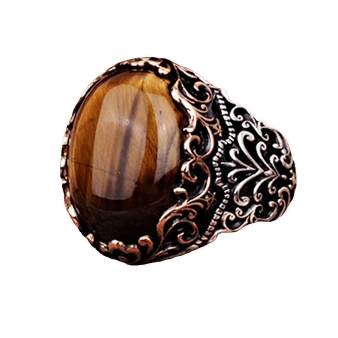Anillo de piedra con glifo de tigre