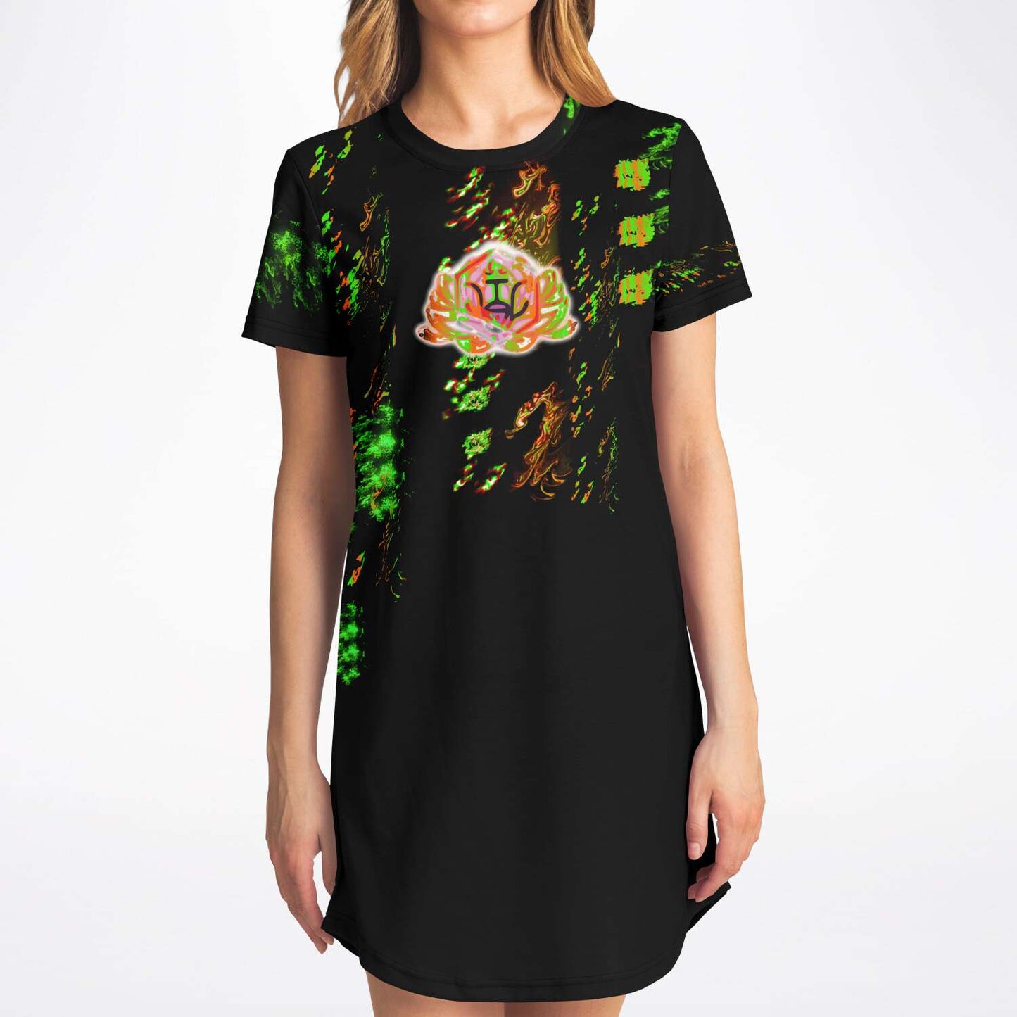 Euphoric ~ Platinum Pineapple T-Shirt-Dress - Who R We Collective