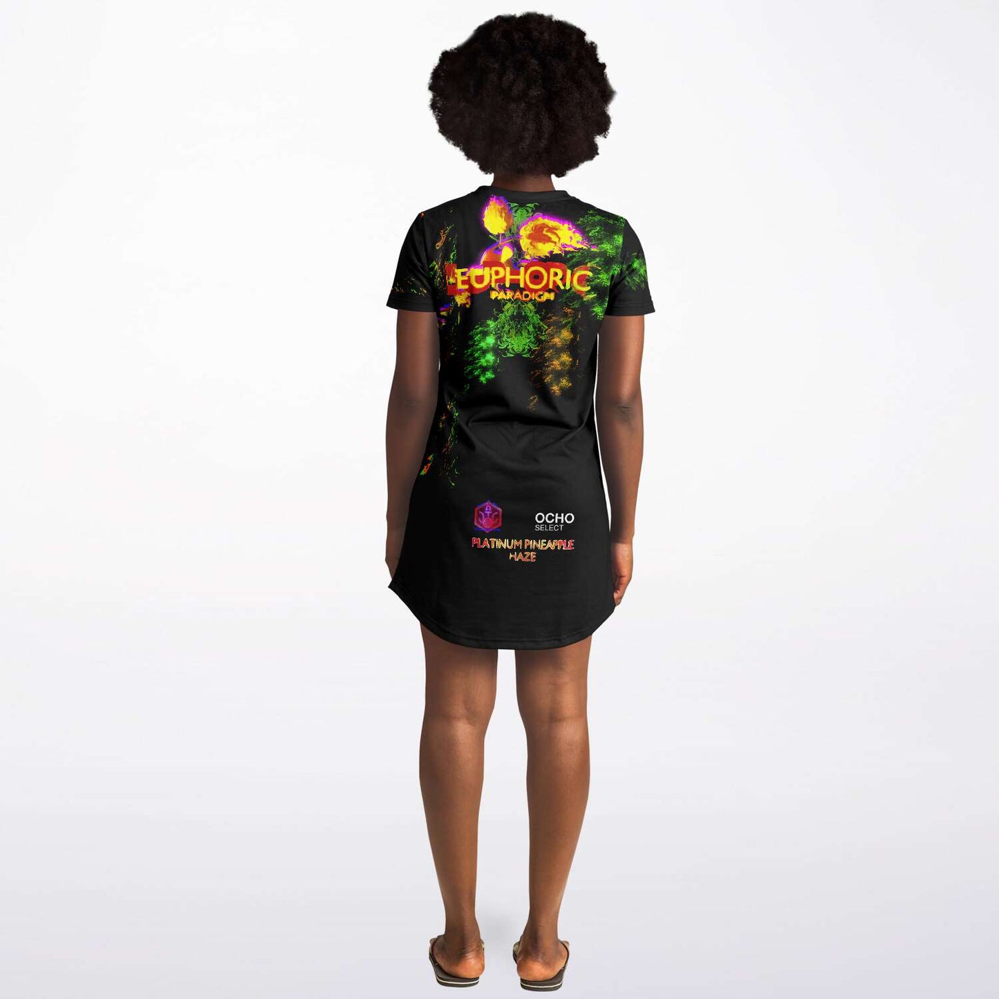 Euphoric ~ Platinum Pineapple T-Shirt-Dress - Who R We Collective