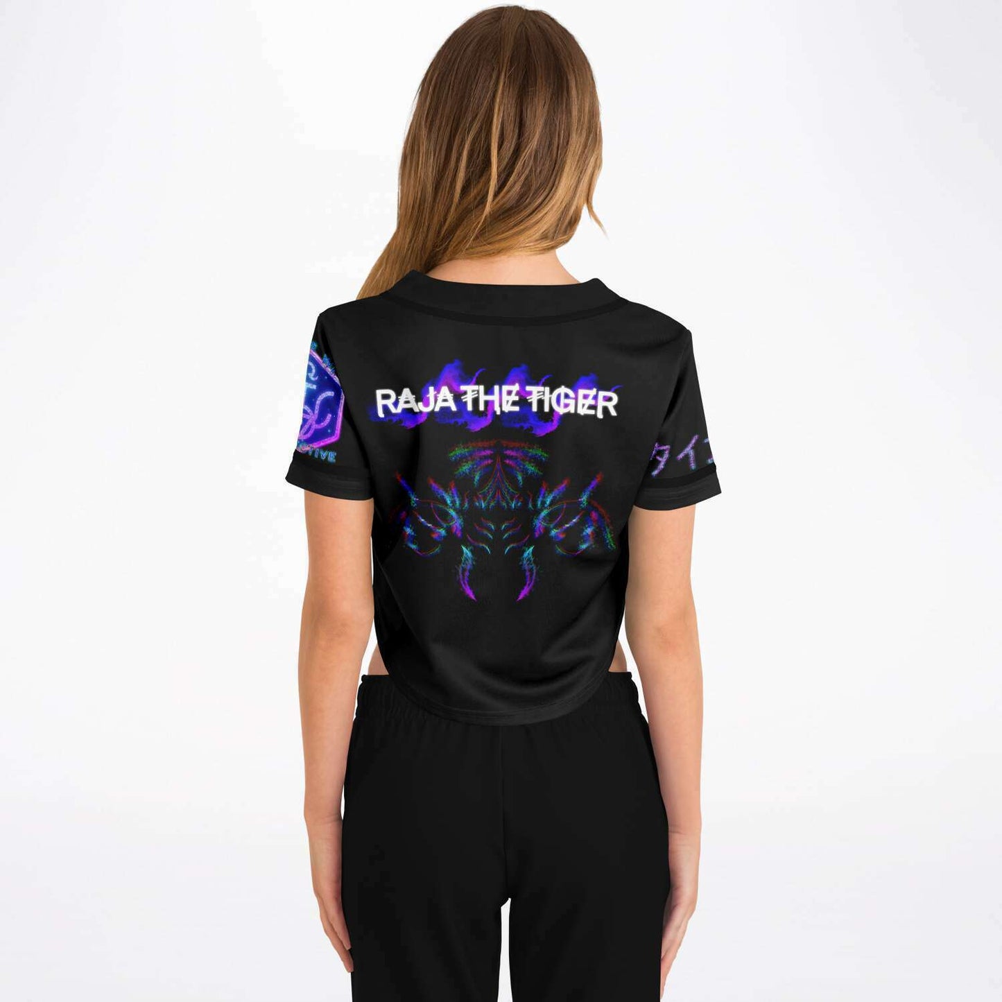 Raja The Tiger: Taiga-zoku Tokyo Crop Top Baseball Jersey (Alpha) - Who R We Collective
