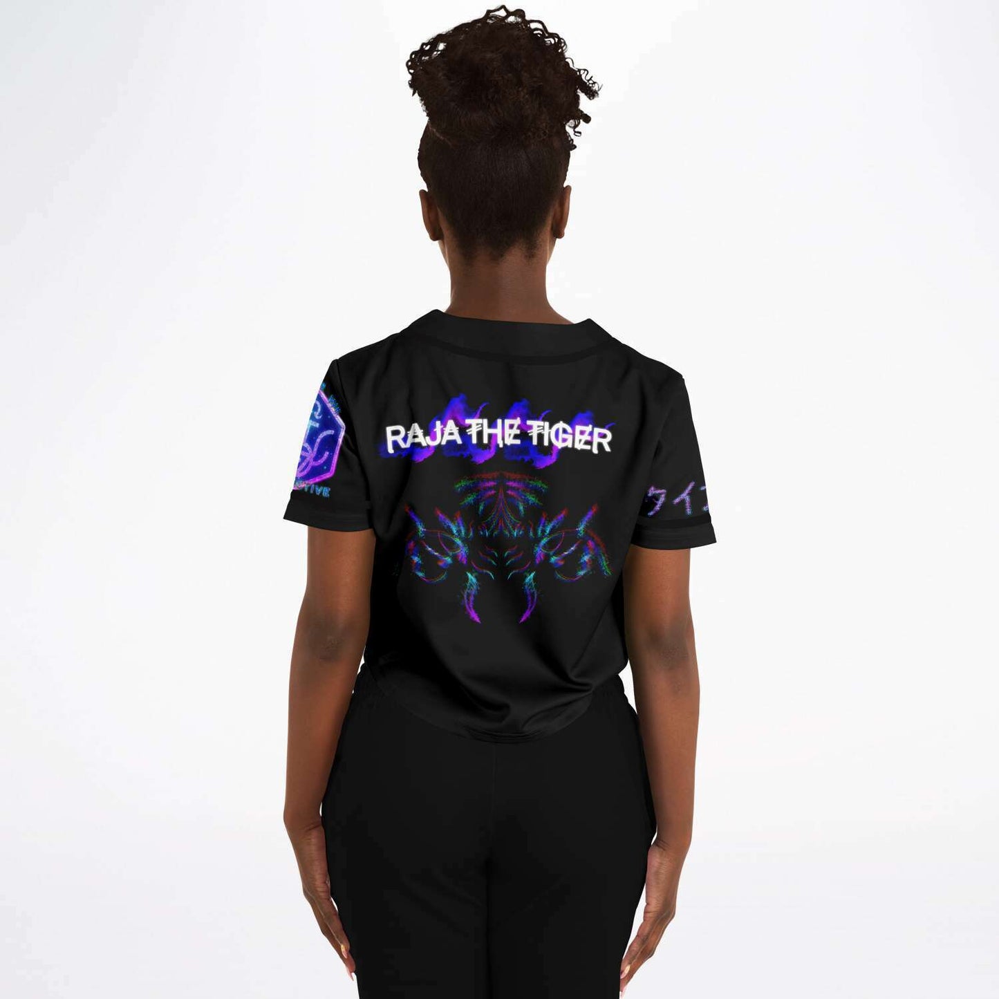 Raja The Tiger: Taiga-zoku Tokyo Crop Top Baseball Jersey (Alpha) - Who R We Collective