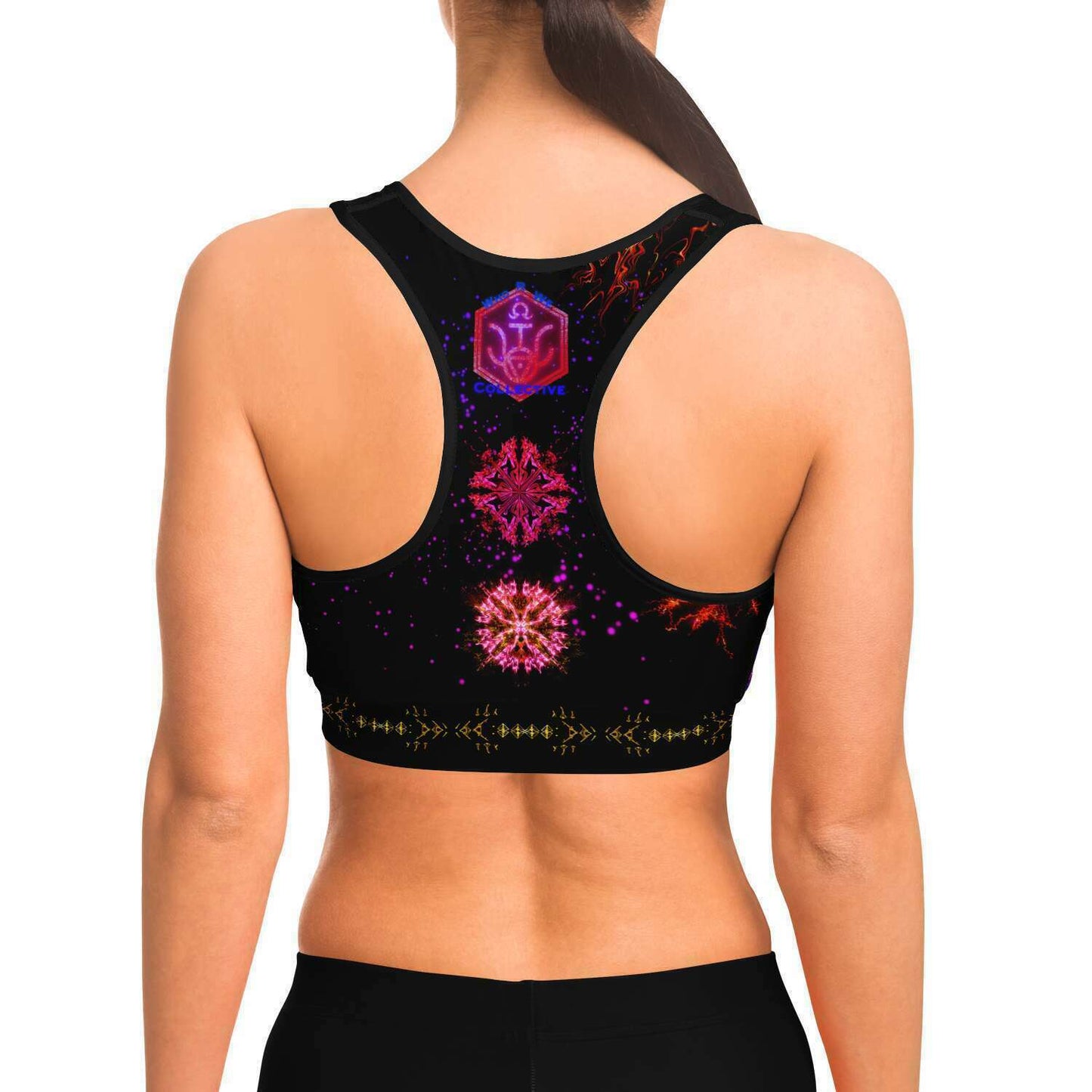 Taiga-Zoku (Prototype Line) "Amber Cosmic Nova" Sportsbra - Who R We Collective