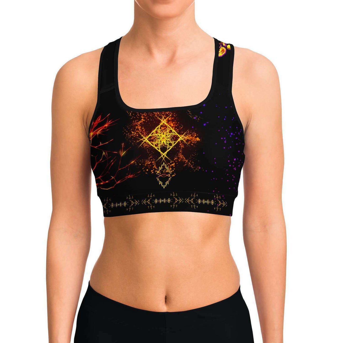 Taiga-Zoku (Prototype Line) "Amber Cosmic Nova" Sportsbra - Who R We Collective