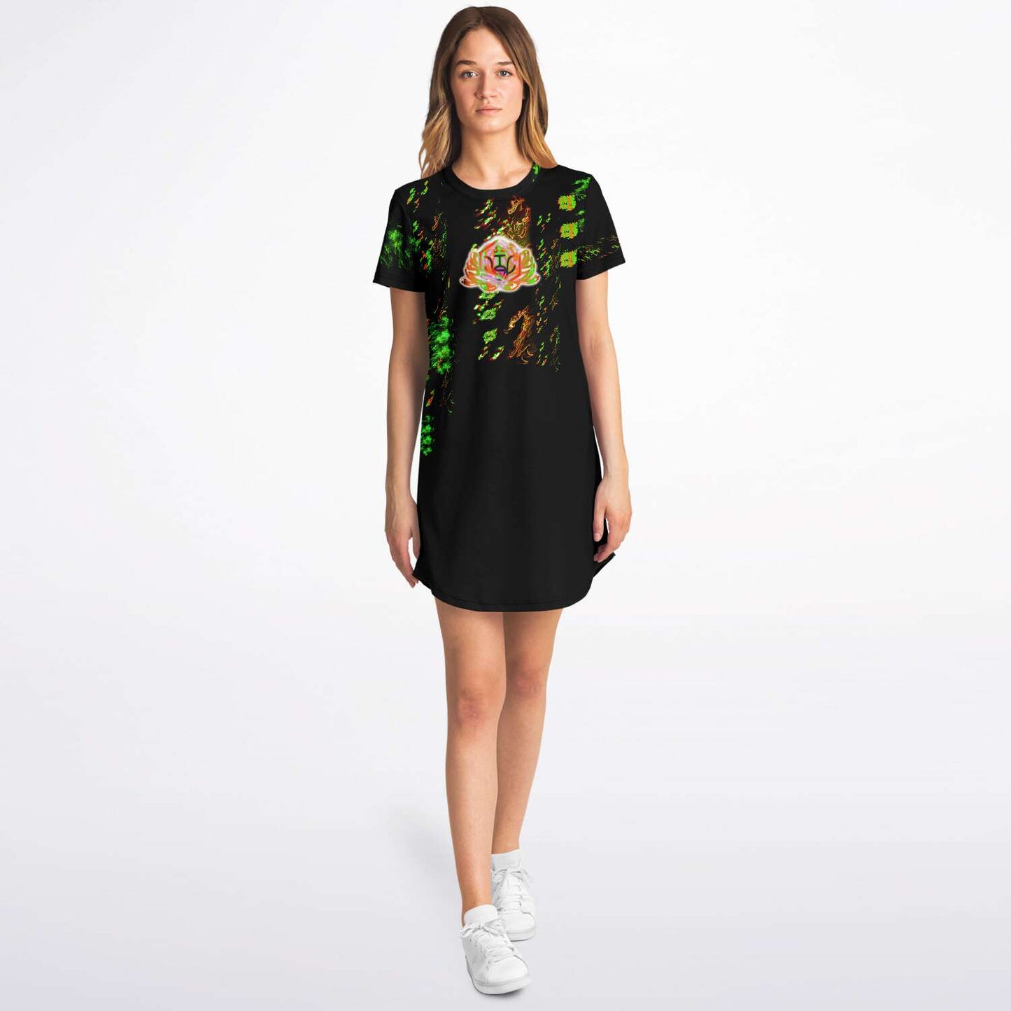 Euphoric ~ Platinum Pineapple T-Shirt-Dress - Who R We Collective