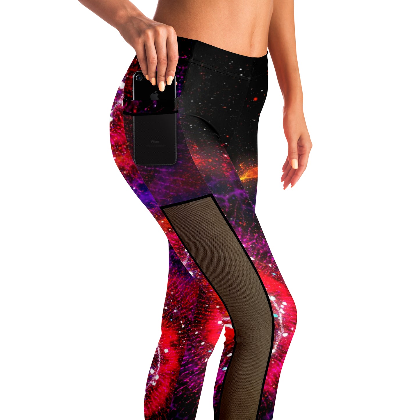 Inferno Vortex Mesh Pocket Leggings - Who R We Collective