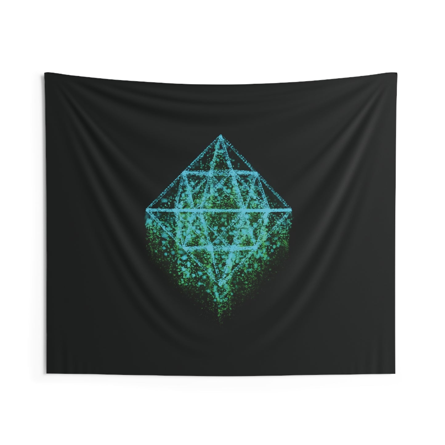 geometric vines: glitch structure [particle rainfall] art tapestry