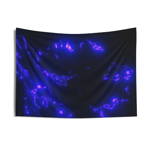 ultraviolet mountain [perspective melt] art tapestry i