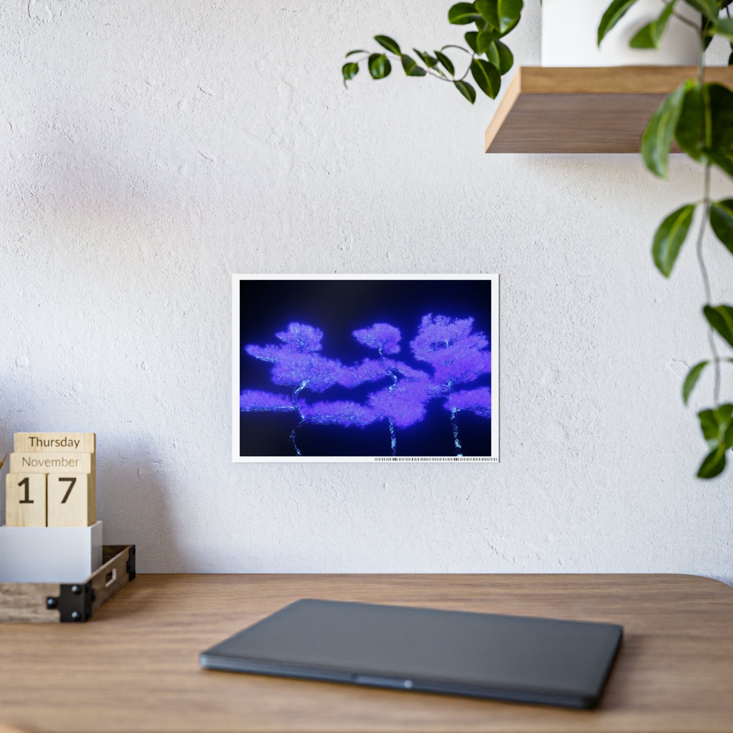 synthetic nature [metallic UV test lab] art print ii