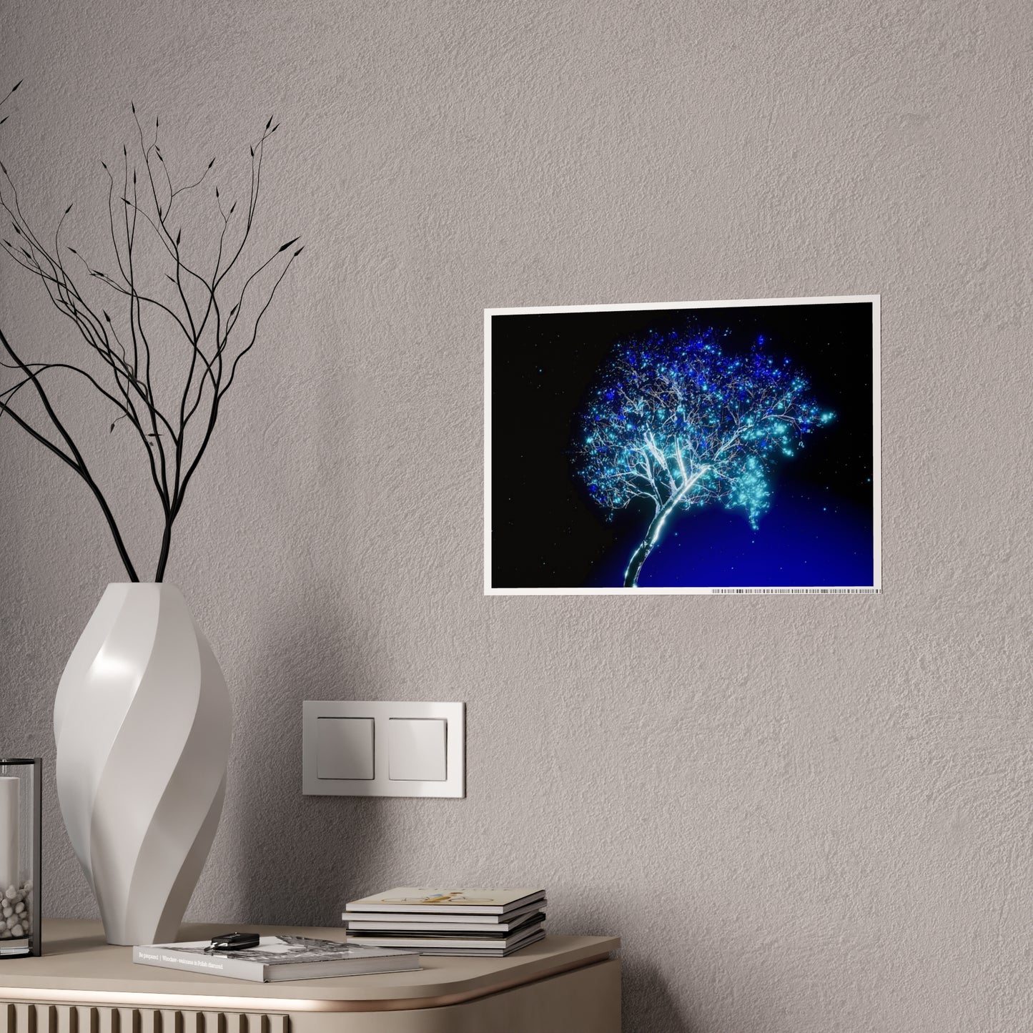 crystalline tree: ice nexus [arcane illumination] art print