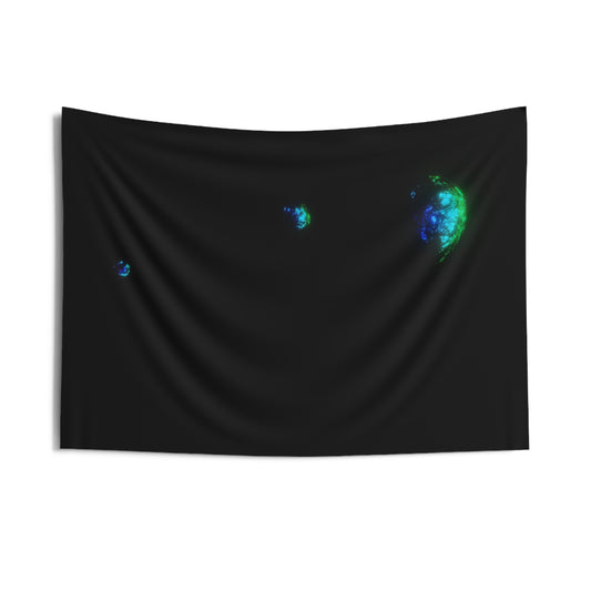impossible orbit [minimal planetary lock] art tapestry