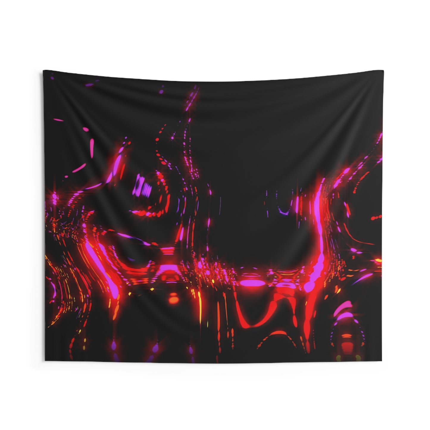 spectral blaze: heatwaves [violet particle flame] art tapestry i