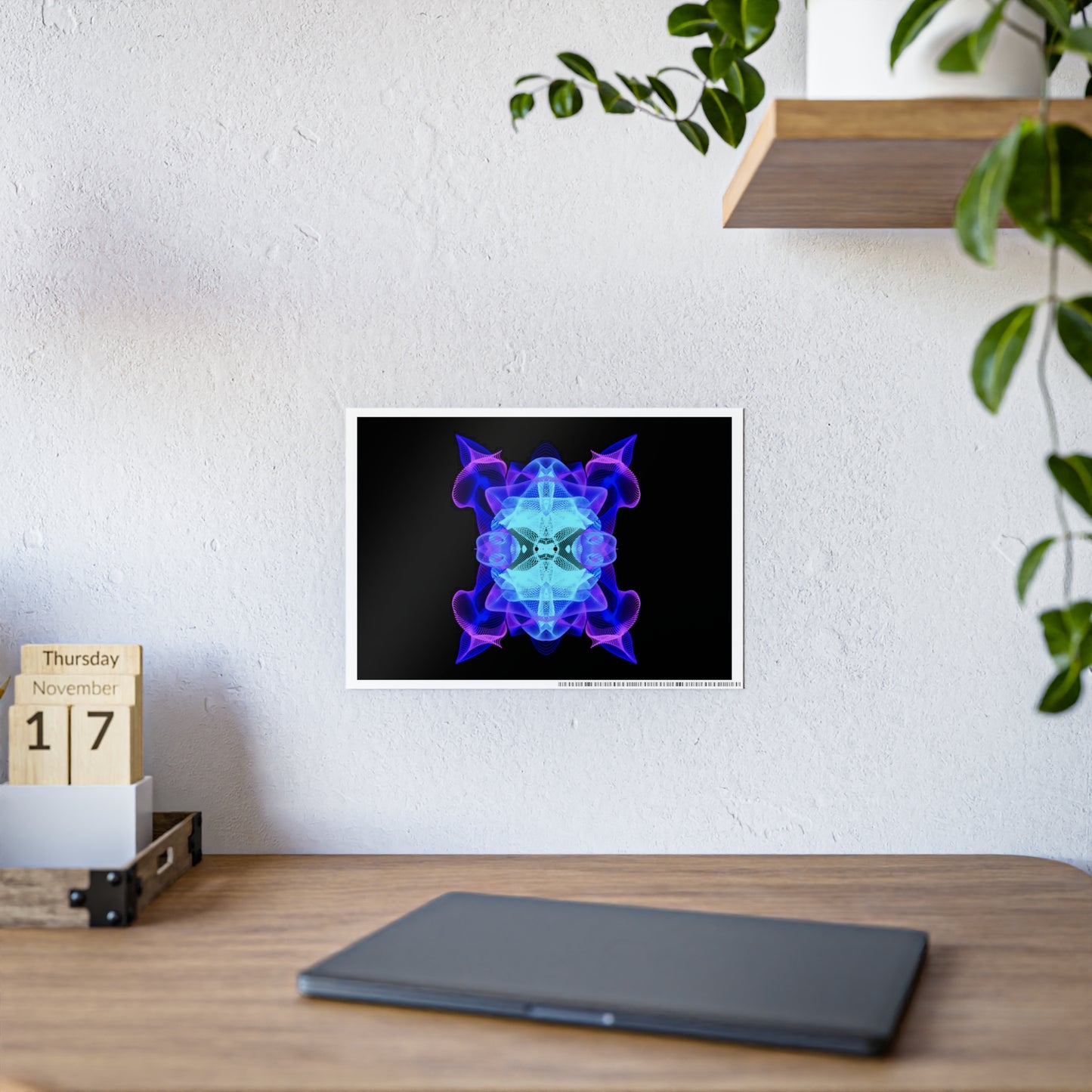 fractal sigil: reality threads [escher medallion] art print