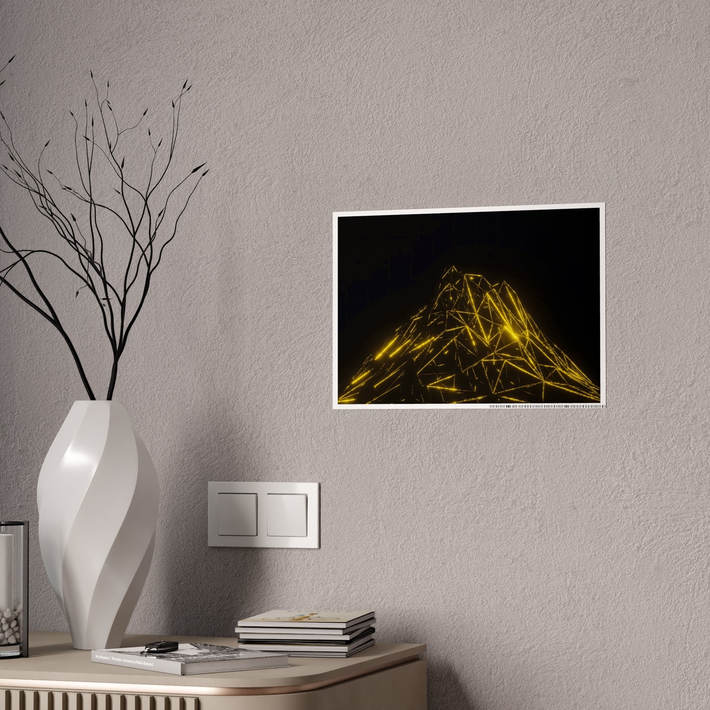 gold mountain frame [olympus peak] art print
