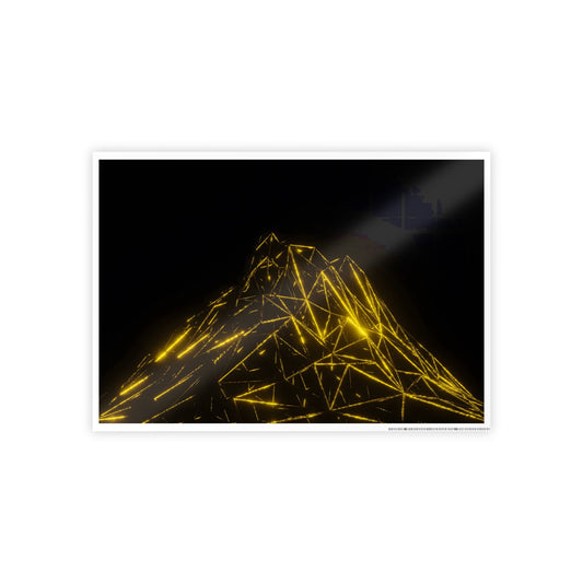 gold mountain frame [olympus peak] art print