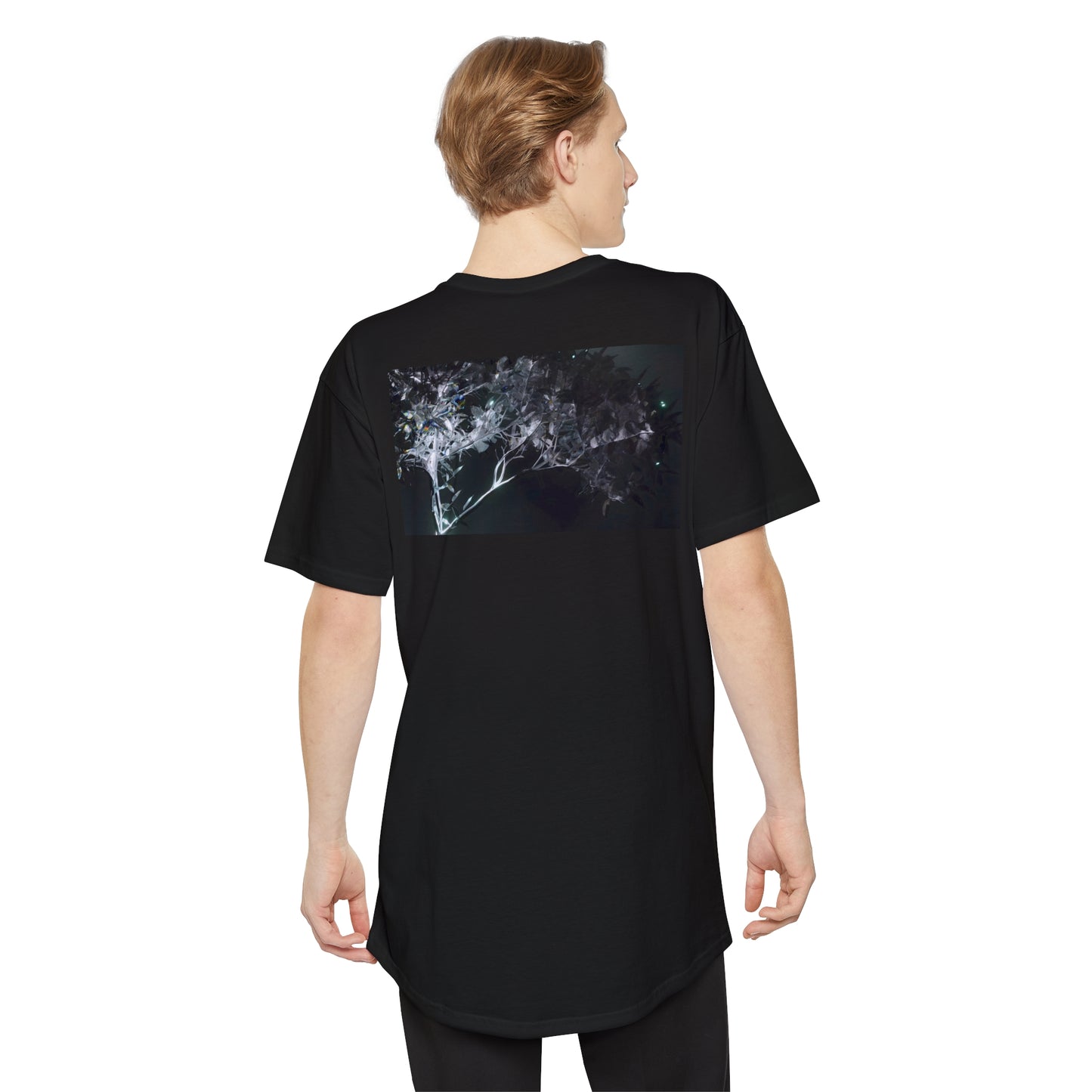 leaves of glass [midnight simulation] longline tee