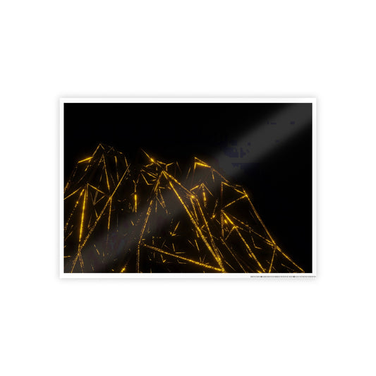 gold mountain frame [path expanding] art print