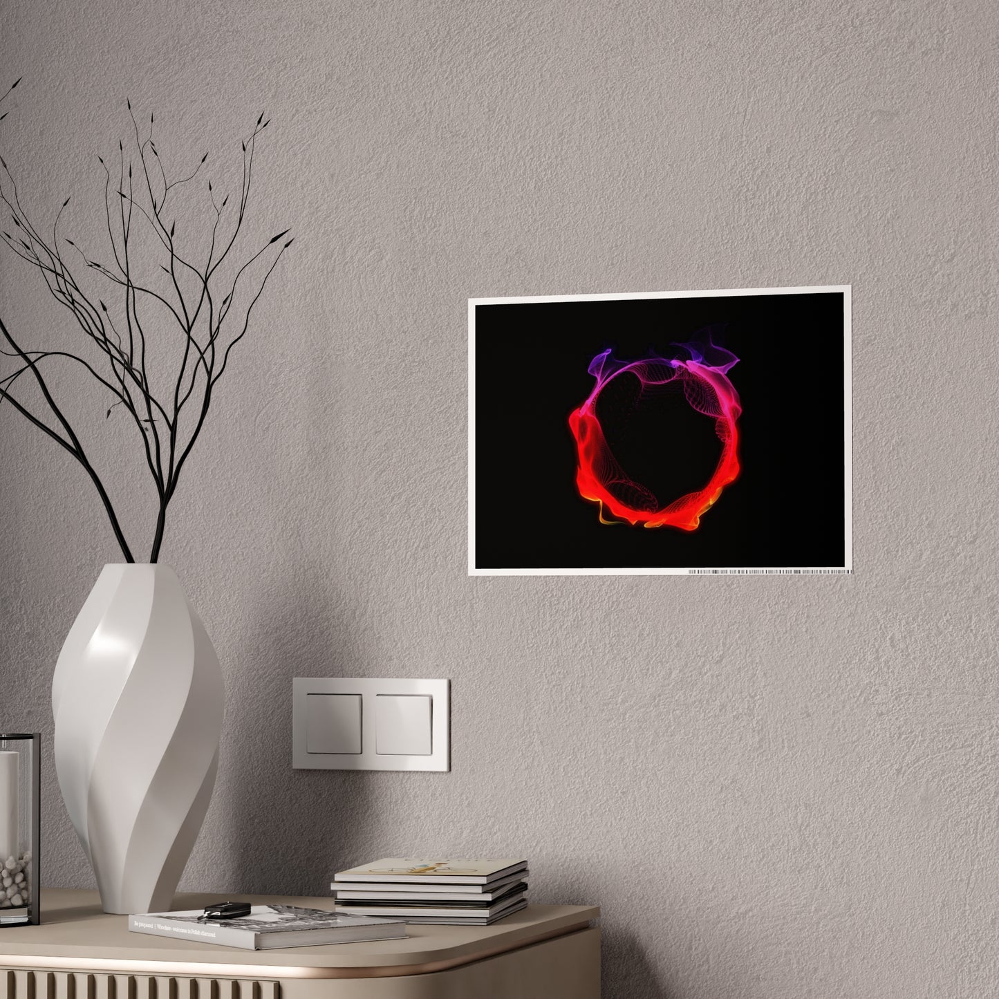 arcane induction: cataclysm [volcanic particle orb] art print