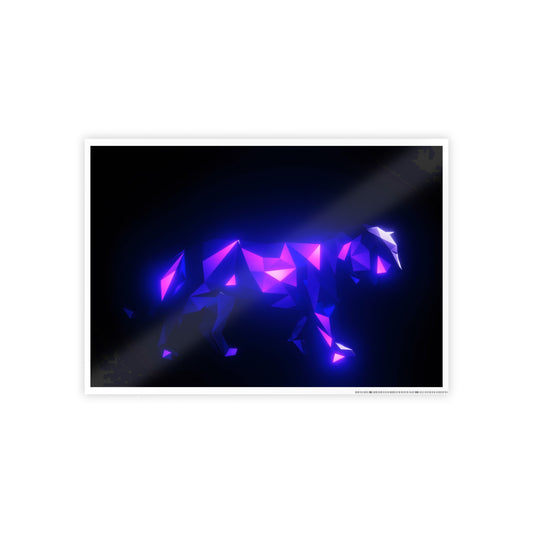 digital tiger [ultraviolet geometry] art print i