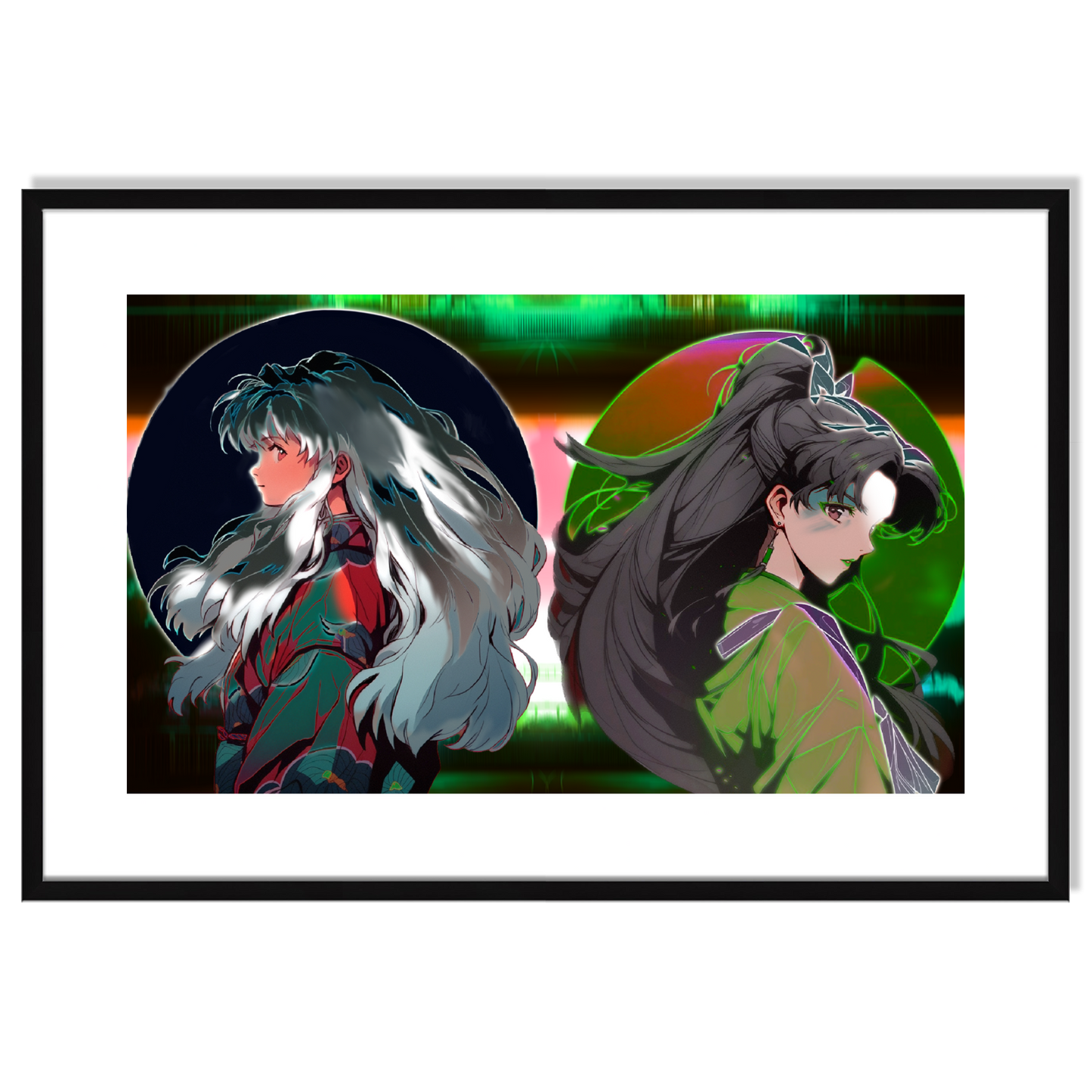 Taiga Zoku Inuyasha and Kagome Framed Art Print