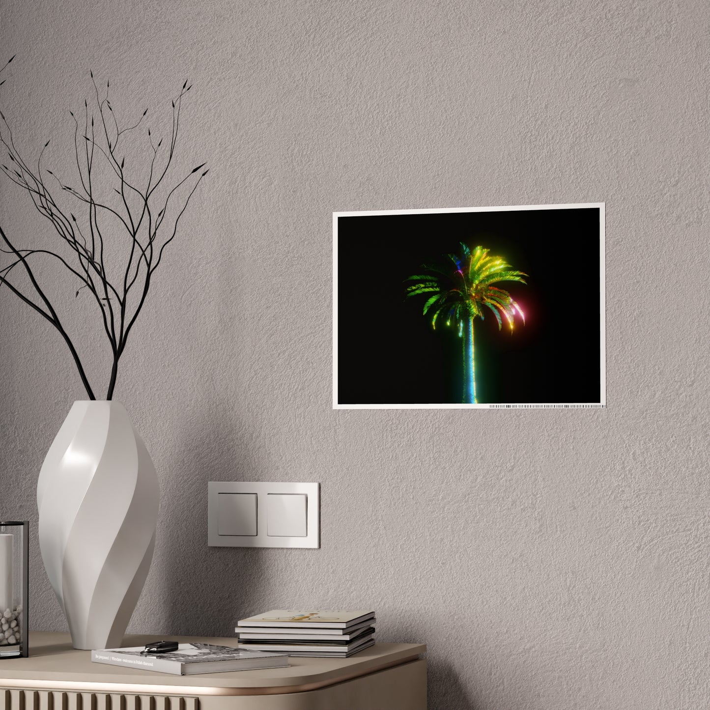 palm rotation: vivid iridescent [nightlife shimmer] art print i