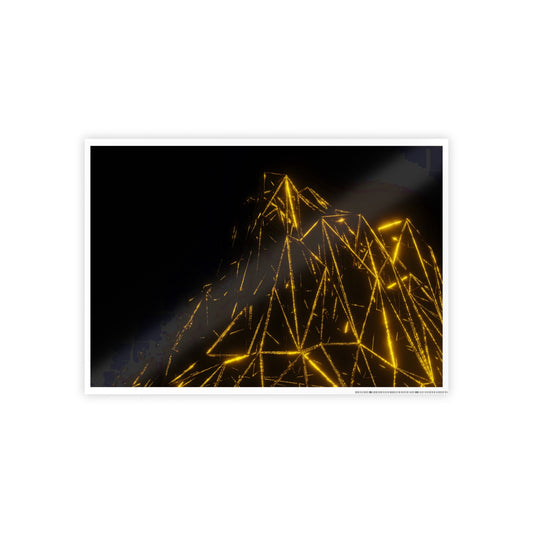 gold mountain frame [eternal summit] art print