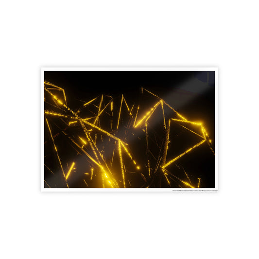 gold mountain frame [perspective melt] art print