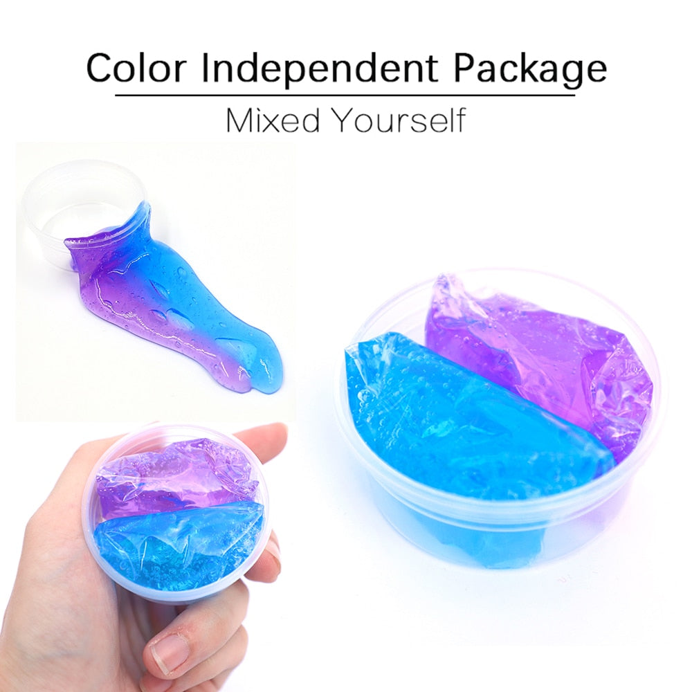 Color Matching Gradient Multicolor Crystal Mud Slime