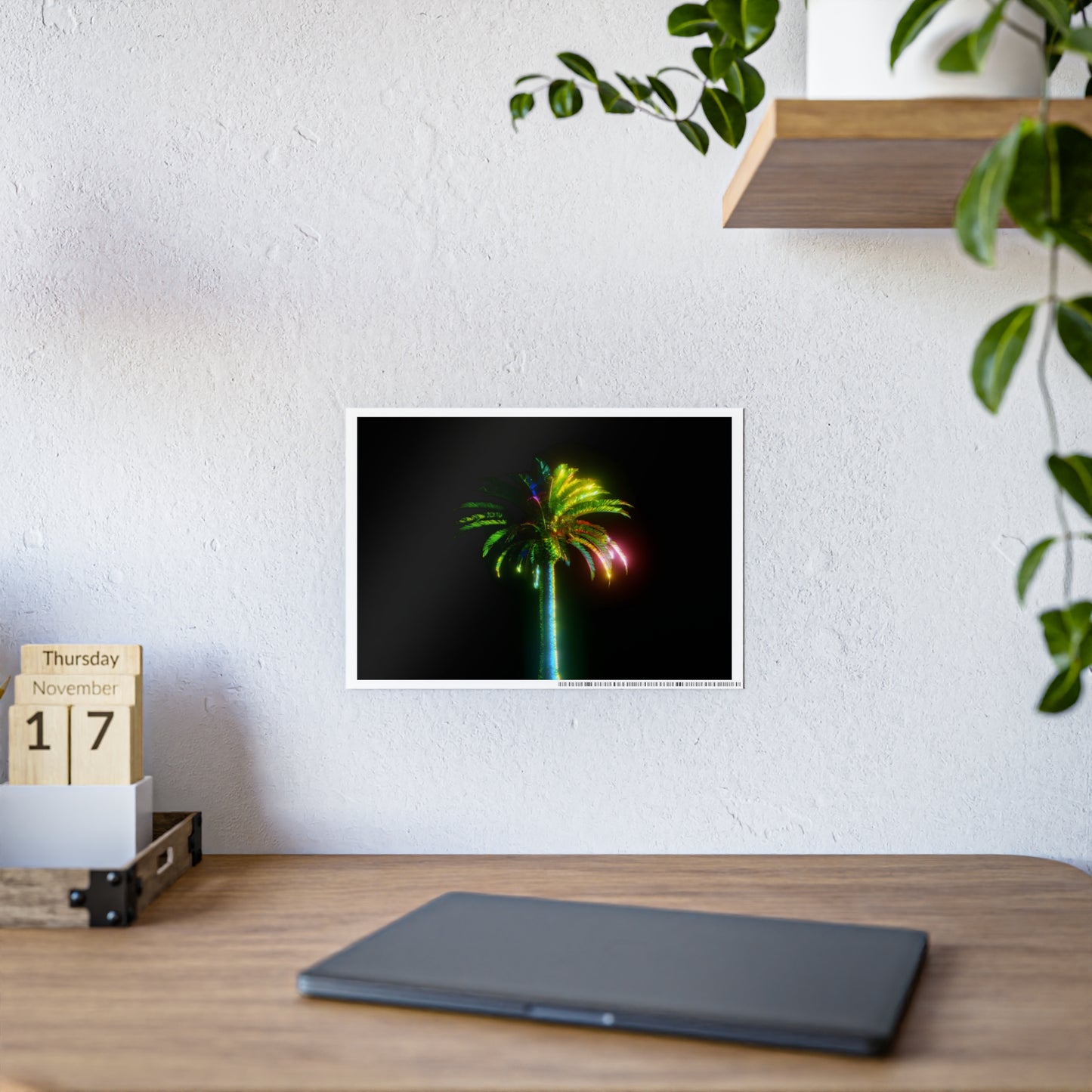 palm rotation: vivid iridescent [nightlife shimmer] art print i