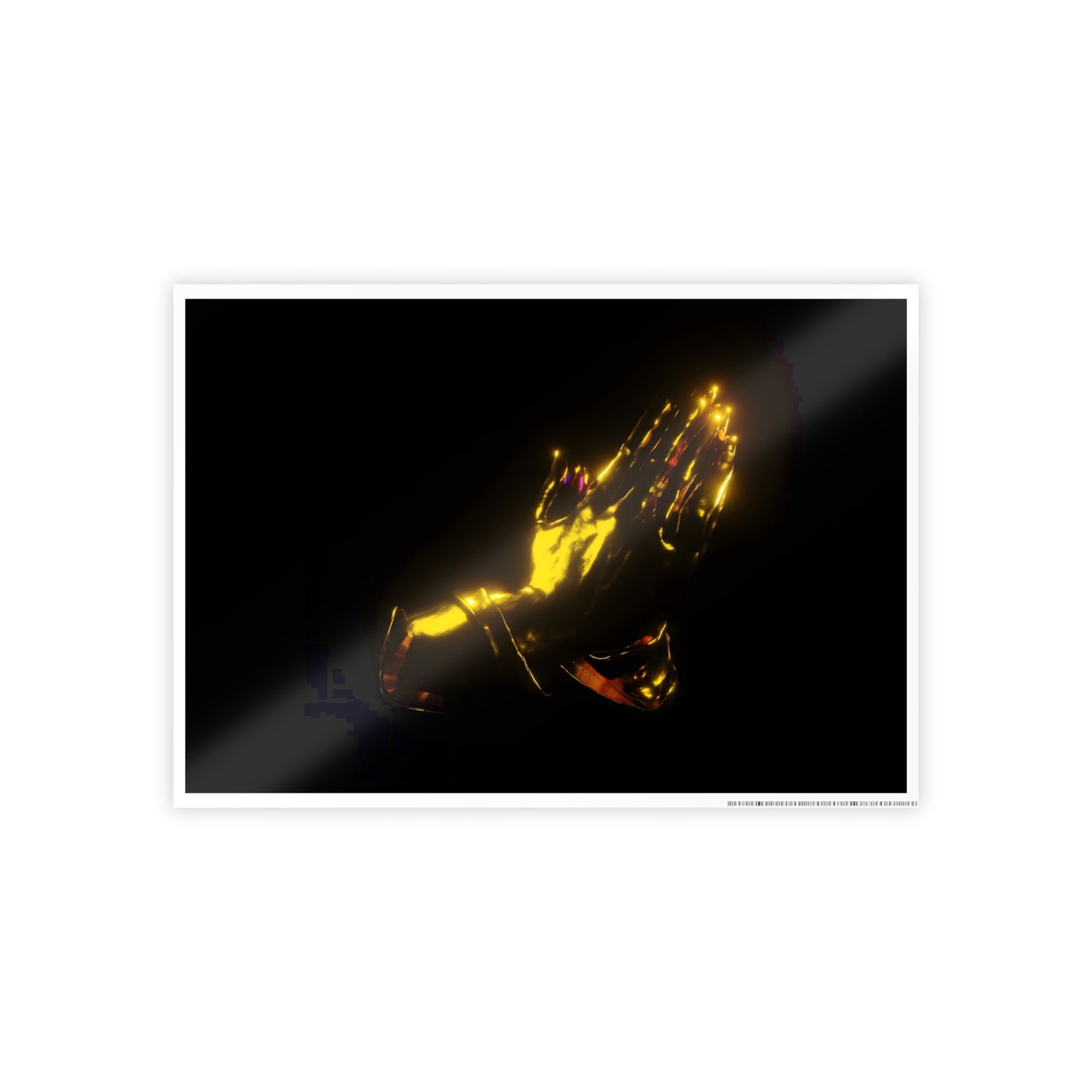 that prayer hand emoji [purple gold aura] art print i