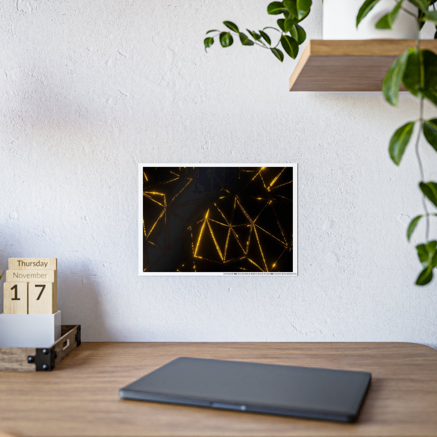 gold mountain frame [eagle vision] art print