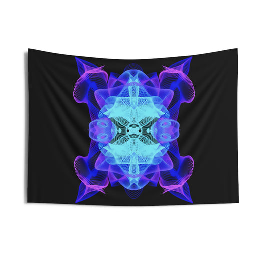 fractal sigil: reality threads [escher medallion] art tapestry