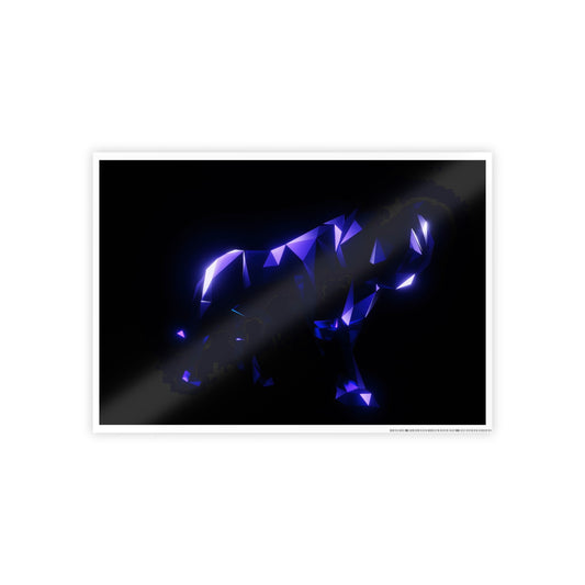 digital tiger [ultraviolet geometry] art print ii