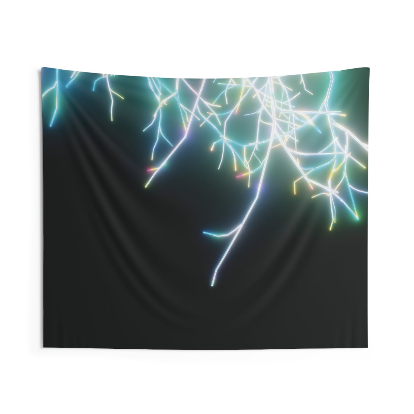 lightning simulation: vibrant glow [time loop] art tapestry